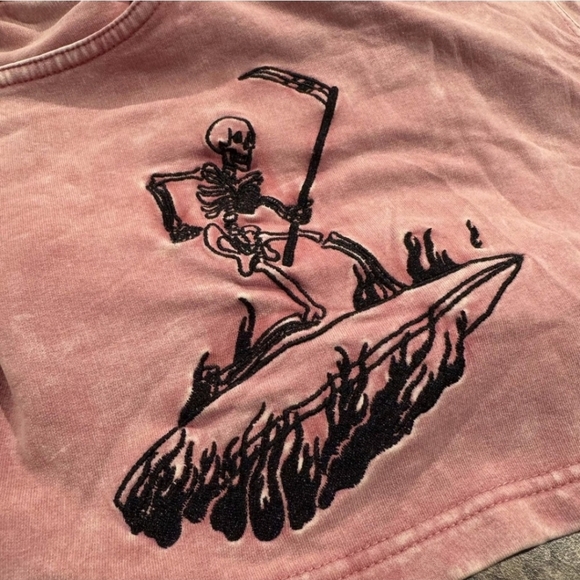 Torrid LoveSick Womens Shortalls Shortfall French Terry Surf Mauve Wash 2 2X IU - Picture 4 of 5